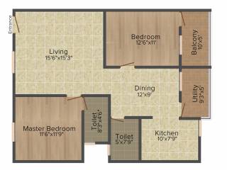 Sairamineni ACR Lifestyle (2BHK+2T (1,215 sq ft) 1215 sq ft)