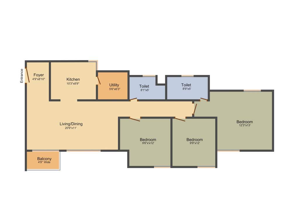 Elita Garden Vista Phase 2 (3BHK+3T (1,170 sq ft) 1170 sq ft)