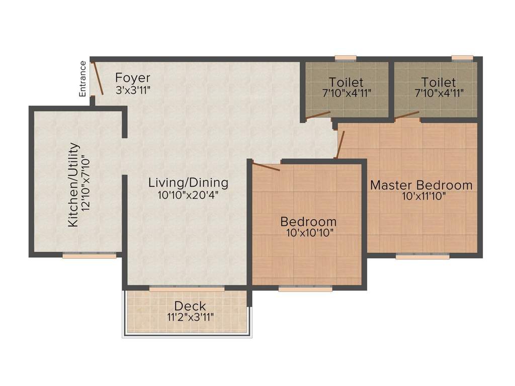 MJR Clique Hydra (2BHK+2T (1,080 sq ft) 1080 sq ft)