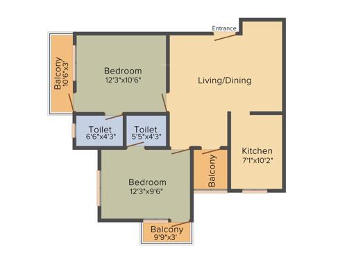 Rams Sudiksha (2BHK+2T (965 sq ft) 965 sq ft) Rams Sudiksha (2BHK+2T (965 sq ft) 965 sq ft)