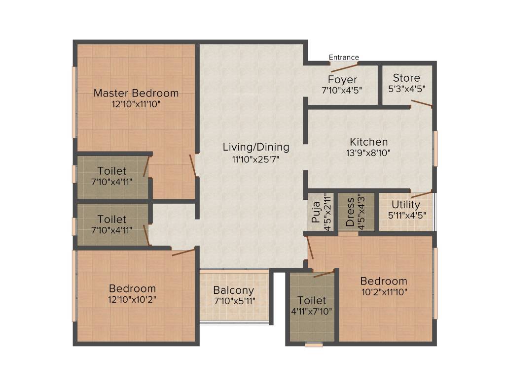 Rainbow Siddhachal (3BHK+3T (1,760 sq ft) + Pooja Room 1760 sq ft) Rainbow Siddhachal (3BHK+3T (1,760 sq ft) + Pooja Room 1760 sq ft)