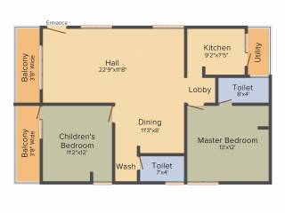 Venkys Varanasi Varasiddhi (2BHK+2T (1,270 sq ft) 1270 sq ft) Venkys Varanasi Varasiddhi (2BHK+2T (1,270 sq ft) 1270 sq ft)