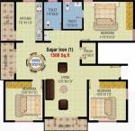 Sagar Ventures Icon (3BHK+2T (1,500 sq ft) + Pooja Room 1500 sq ft)