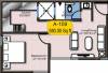 Hoysala Broxia (1BHK+1T (580 sq ft) 580 sq ft)