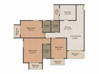 Hoysala Samruddhi (3BHK+3T (1,695 sq ft) 1695 sq ft) Hoysala Samruddhi (3BHK+3T (1,695 sq ft) 1695 sq ft)