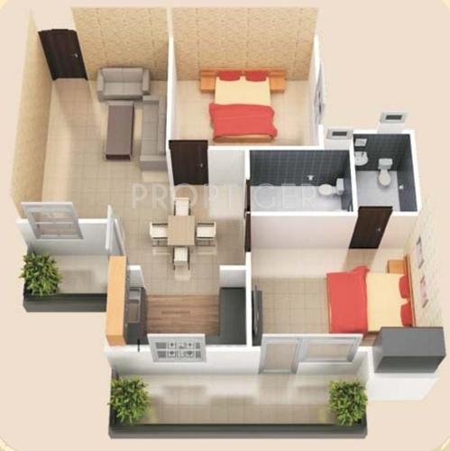 Shyam Bankey Bihari Sharnam (2BHK+2T (1,231 sq ft) 1231 sq ft)