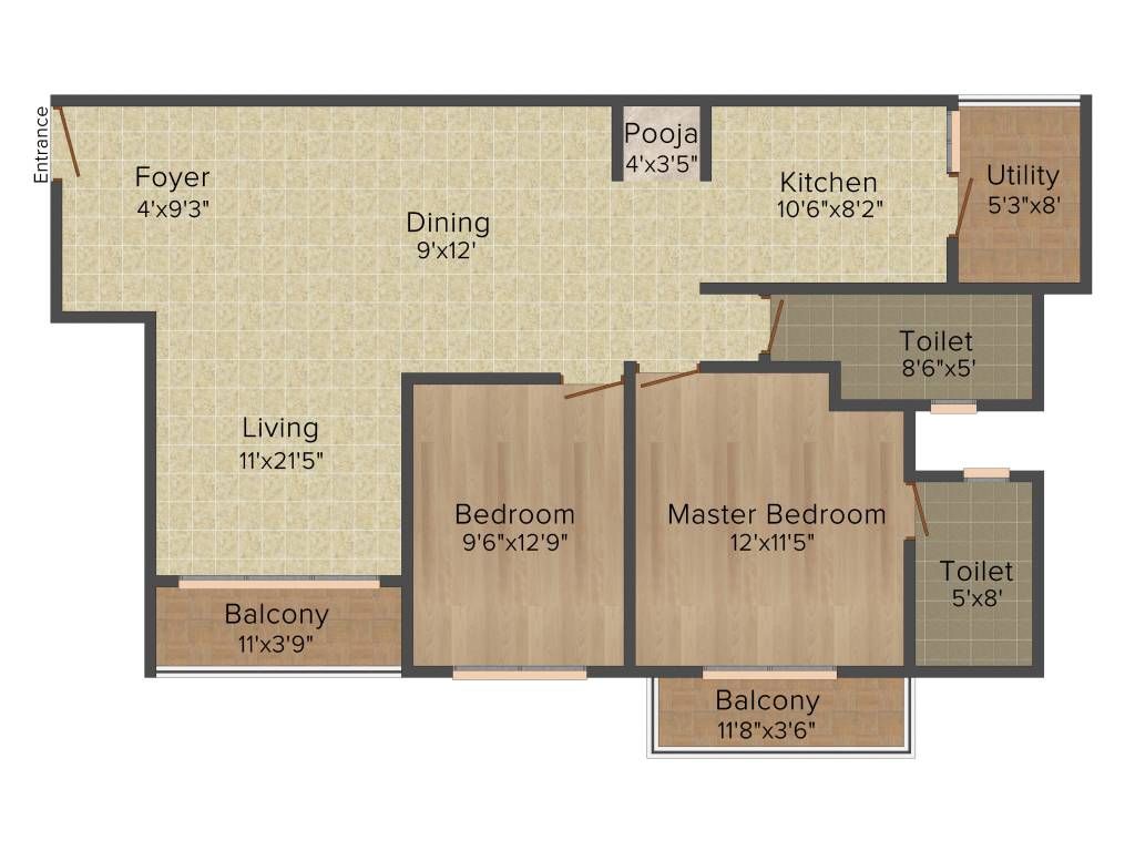 Hoysala Habitat (2BHK+2T (1,358 sq ft) Pooja Room 1358 sq ft) Hoysala Habitat (2BHK+2T (1,358 sq ft) Pooja Room 1358 sq ft)