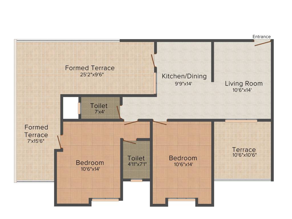 Harshad Ashok Nagar Phase III (2BHK+2T (1,537 sq ft) 1537 sq ft)