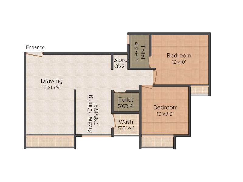 Devkinandan Parmeshwar 4 (2BHK+2T (1,143 sq ft) 1143 sq ft)