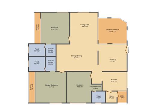 Dream Valencia (3BHK+4T (3,030 sq ft) 3030 sq ft)