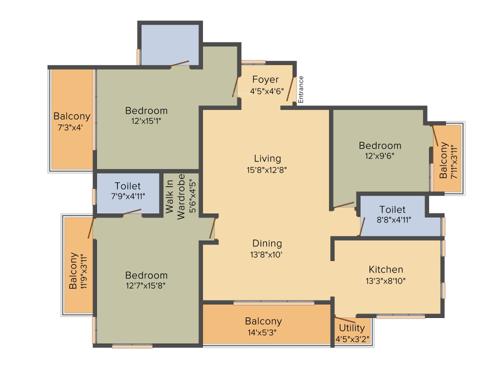 One Tree Gayathri Silver Gate (4BHK+4T (2,667 sq ft) + Pooja Room 2667 sq ft)