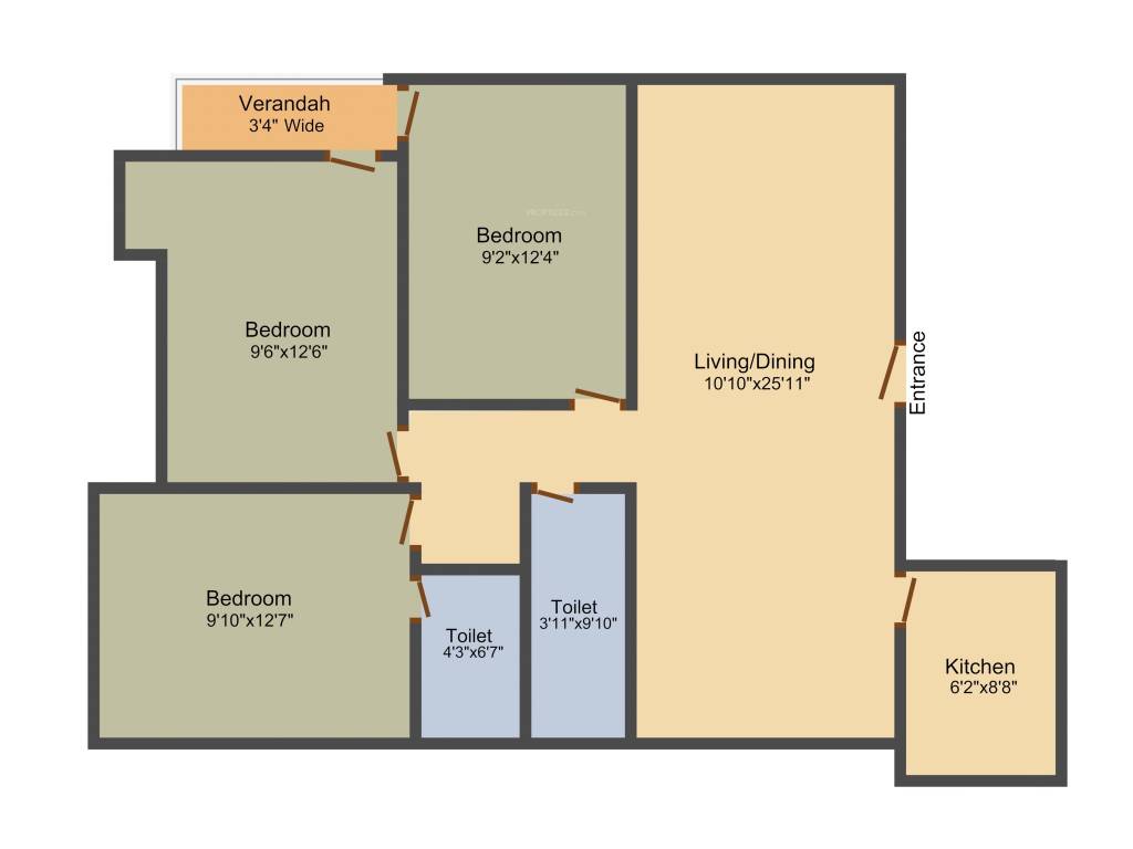 Udayan Umesh Apartment (3BHK+2T (1,406 sq ft) 1406 sq ft) Udayan Umesh Apartment (3BHK+2T (1,406 sq ft) 1406 sq ft)