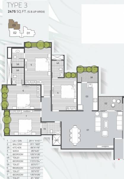 Goyal Orchid Mayfair (4BHK+4T (2,475 sq ft) 2475 sq ft) Goyal Orchid Mayfair (4BHK+4T (2,475 sq ft) 2475 sq ft)