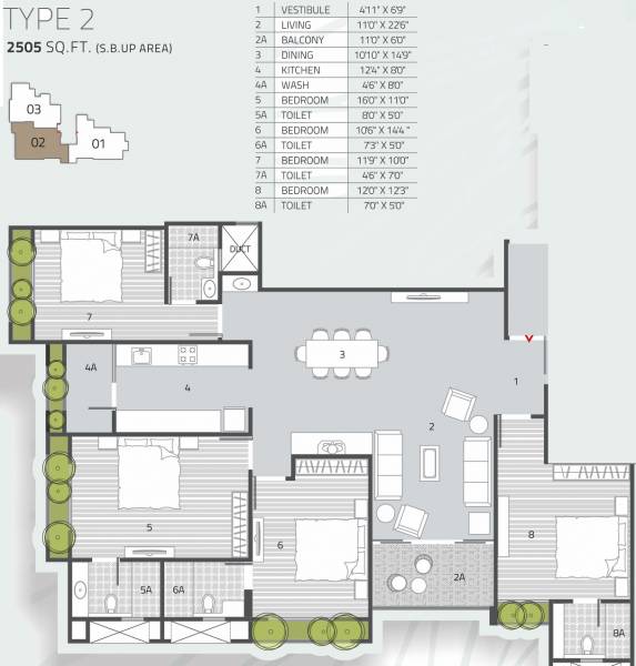 Goyal Orchid Mayfair (4BHK+4T (2,505 sq ft) 2505 sq ft) Goyal Orchid Mayfair (4BHK+4T (2,505 sq ft) 2505 sq ft)