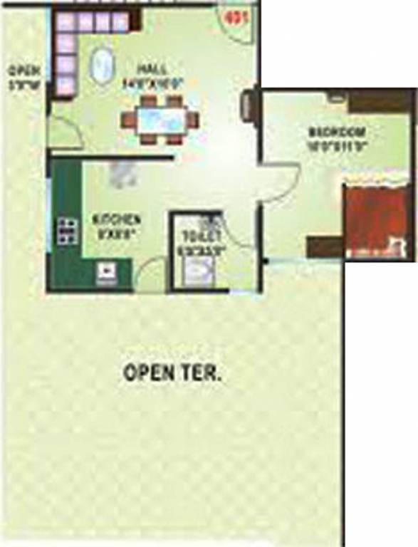 Sai Udayraj Avenue NX (1BHK+1T (580 sq ft) 580 sq ft)