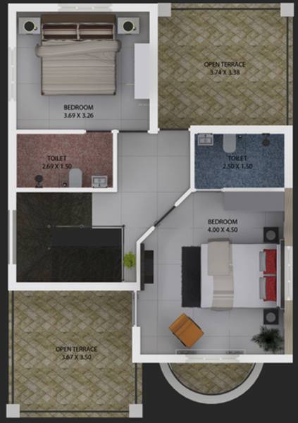 Kalangutkar Oasis De Ashiyana Villa (3BHK+3T (1,830 sq ft) 1830 sq ft)