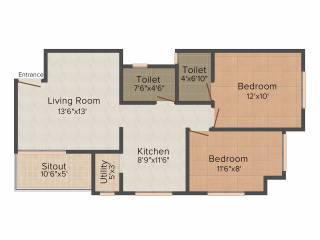 Shree Shivram Group Suvarna Siddhi 2BHK+2T (826 sq ft) Shree Shivram Group Suvarna Siddhi 2BHK+2T (826 sq ft)