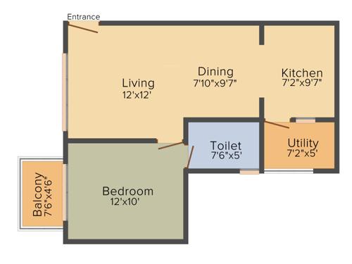 Dhammanagi Gladiola Gardenia (1BHK+1T (701 sq ft) 701 sq ft) Dhammanagi Gladiola Gardenia (1BHK+1T (701 sq ft) 701 sq ft)