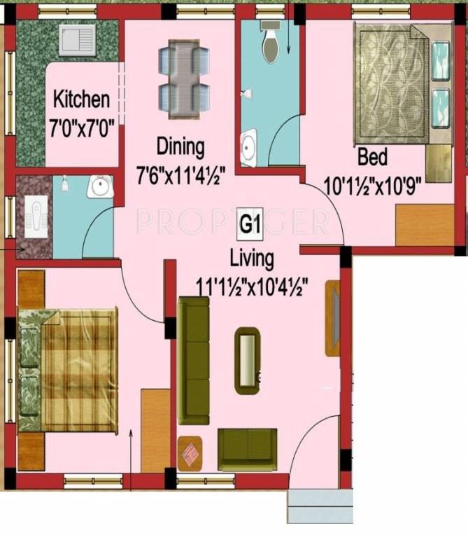 AP Arichandra (2BHK+2T (775 sq ft) 775 sq ft) AP Arichandra (2BHK+2T (775 sq ft) 775 sq ft)