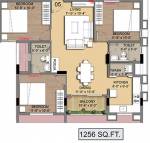 Radiance Empire (3BHK+2T (1,256 sq ft) + Pooja Room 1256 sq ft)