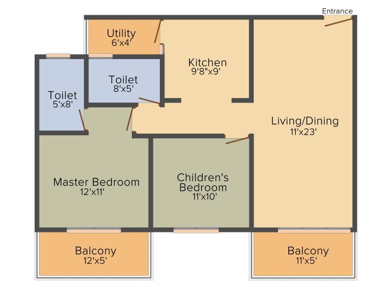 Harishiv Saikam Park Square (2BHK+2T (942 sq ft) 942 sq ft)