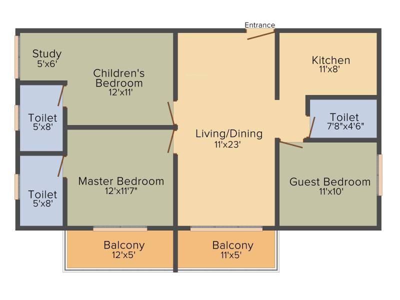 Harishiv Saikam Park Square (3BHK+3T (1,299 sq ft) 1299 sq ft)