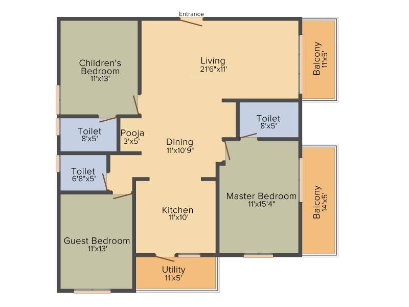 Harishiv Saikam Park Square (3BHK+3T (1,619 sq ft) + Pooja Room 1619 sq ft)
