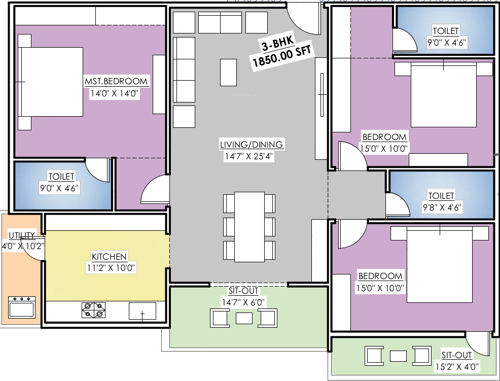 Giridhari Murari (3BHK+3T (1,850 sq ft) 1850 sq ft) Giridhari Murari (3BHK+3T (1,850 sq ft) 1850 sq ft)