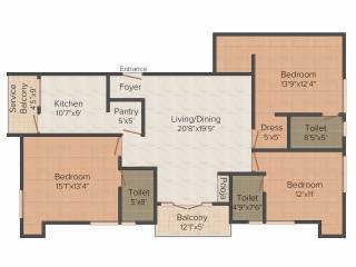 Sumanth Sreshta Samasta (3BHK+3T (1,607 sq ft) 1607 sq ft) Sumanth Sreshta Samasta (3BHK+3T (1,607 sq ft) 1607 sq ft)