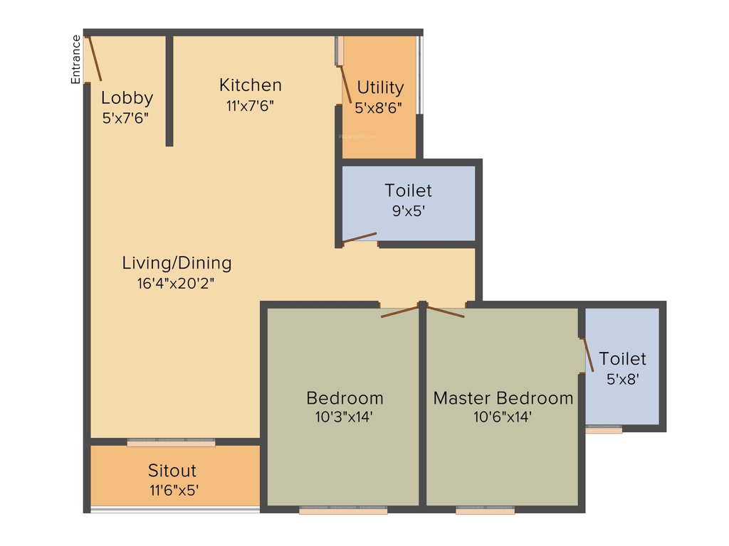 Vajram Elina (2BHK+2T (1,218 sq ft) 1218 sq ft)