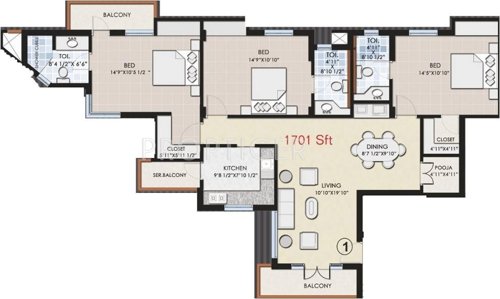 Navin Golden Glade (3BHK+3T (1,701 sq ft) Pooja Room 1701 sq ft) Navin Golden Glade (3BHK+3T (1,701 sq ft) Pooja Room 1701 sq ft)