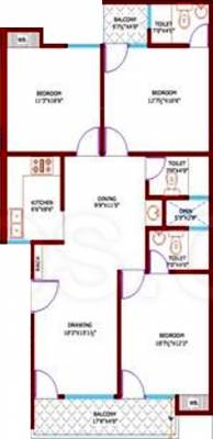 Blue Lotus Orange Tivoli (3BHK+3T (1,493 sq ft) 1493 sq ft)