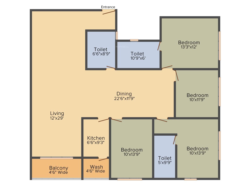 PS Magnum (4BHK+3T (2,524 sq ft) 2524 sq ft)