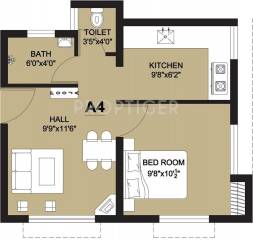 Arun Lathangi (1BHK+2T (465 sq ft) 465 sq ft) Arun Lathangi (1BHK+2T (465 sq ft) 465 sq ft)