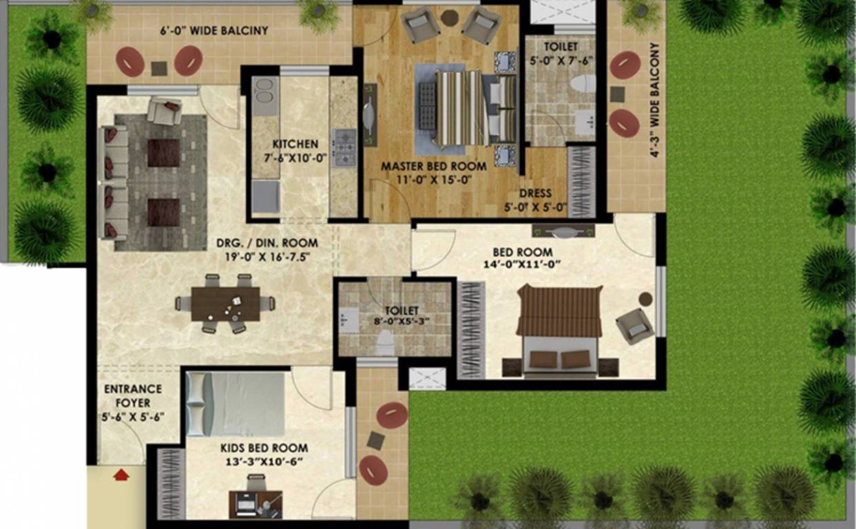 Harji Housing AND Infrastructures Pvt Ltd Highland Towers (3BHK+2T (2,197 sq ft) 2197 sq ft)