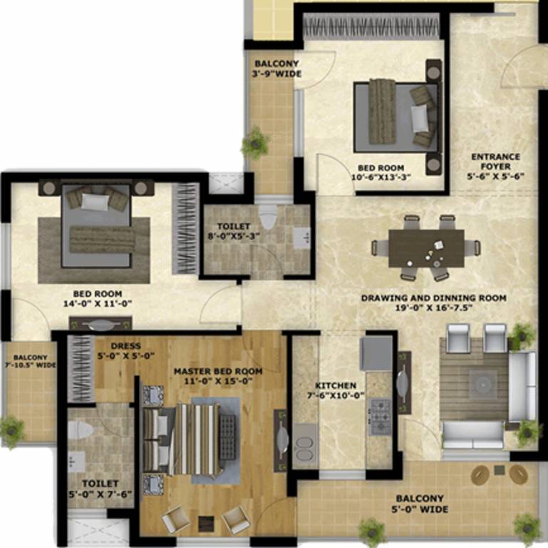 Harji Housing AND Infrastructures Pvt Ltd Highland Towers (3BHK+2T (2,760 sq ft) 2760 sq ft)