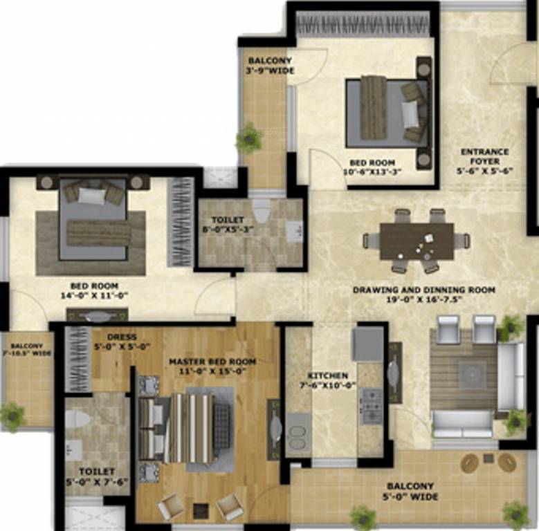 Harji Housing AND Infrastructures Pvt Ltd Highland Towers (3BHK+2T (2,940 sq ft) 2940 sq ft)