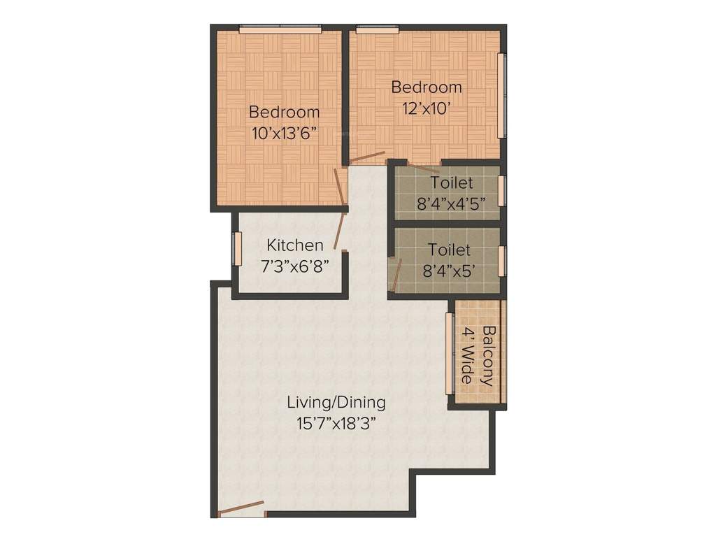 Jamuna Shree (2BHK+2T (1,204 sq ft) 1204 sq ft)