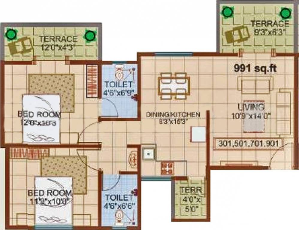 Ideal Balaji Vishwa (2BHK+2T (991 sq ft) 991 sq ft) Ideal Balaji Vishwa (2BHK+2T (991 sq ft) 991 sq ft)