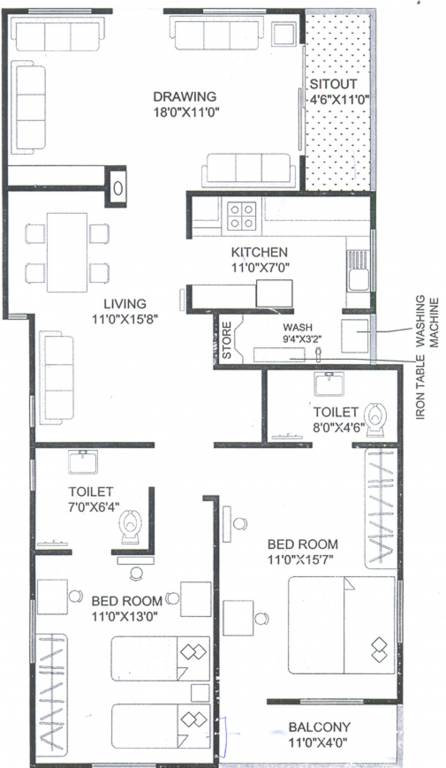 Danish Housing Society Westend Avenue (2BHK+2T (1,440 sq ft) 1440 sq ft)