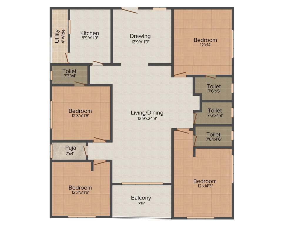 Happy Vasanthaa Happy Homes Nest (4BHK+4T (2,250 sq ft) + Pooja Room 2250 sq ft)