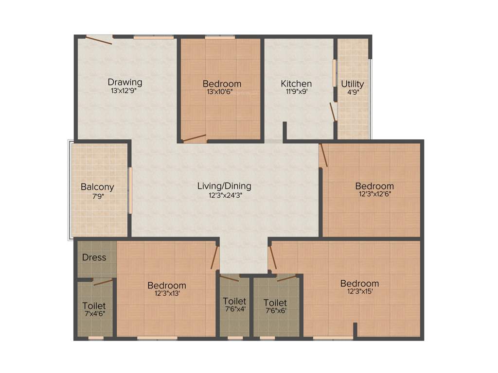 Happy Vasanthaa Happy Homes Nest (4BHK+3T (2,160 sq ft) 2160 sq ft)