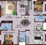 OM Shakthy Santha Towers Phase III (3BHK+3T (1,426 sq ft) + Pooja Room 1426 sq ft)