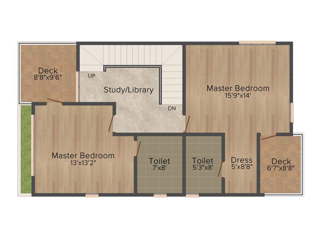 The Address The Lake View Address (3BHK+3T (2,050 sq ft) Study Room 2050 sq ft)