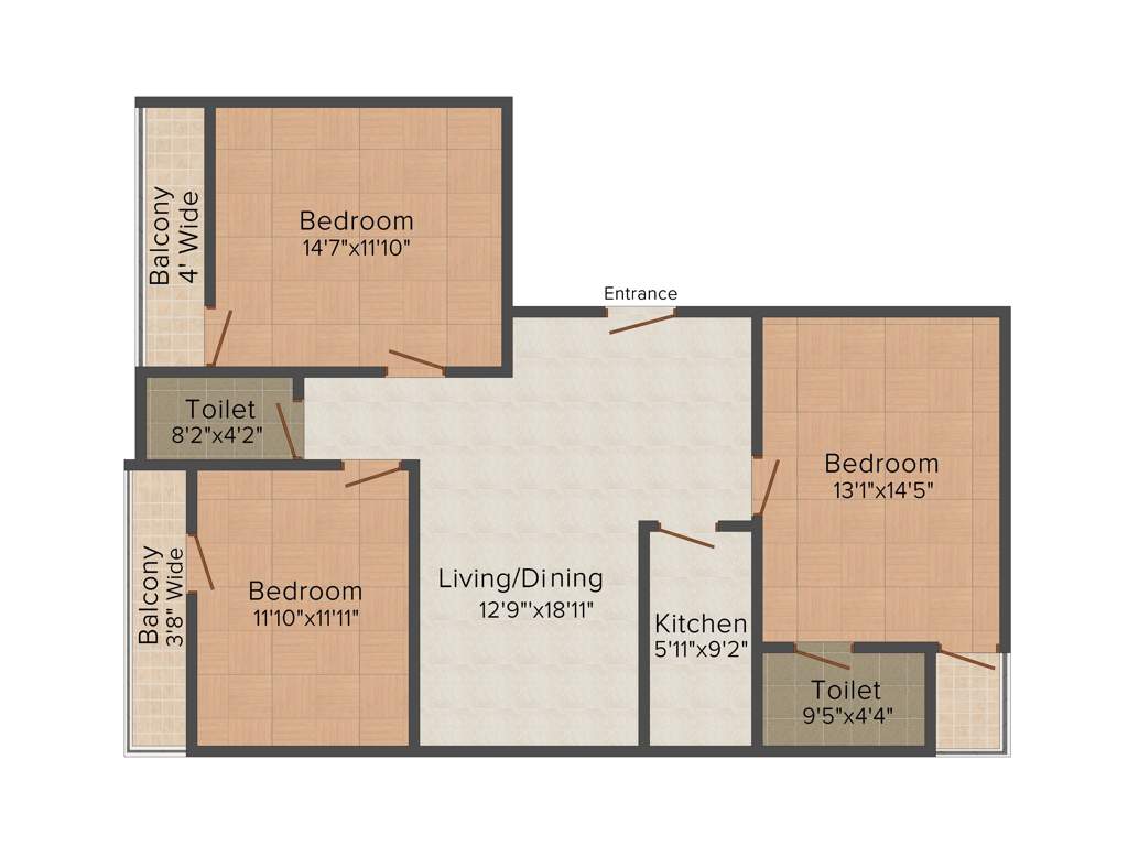 BSM BSM Enclave (3BHK+3T (1,528 sq ft) 1528 sq ft)