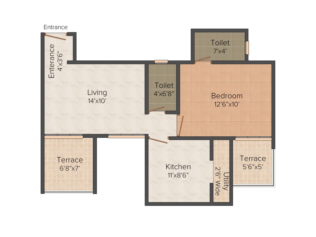 Kapila Vastu (1BHK+2T (668 sq ft) 668 sq ft)