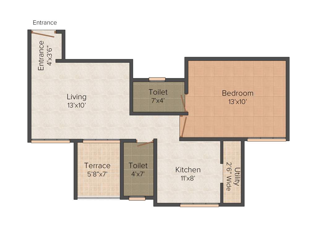 Kapila Vastu (1BHK+2T (625 sq ft) 625 sq ft)