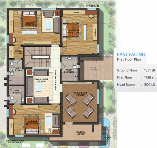  villas Floor Plan First Floor Plan