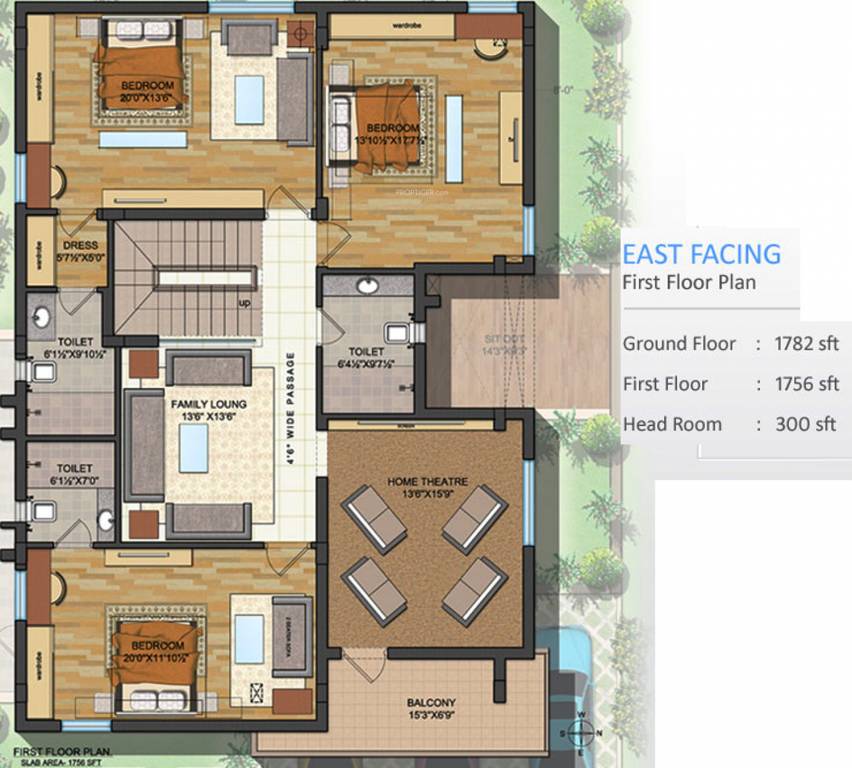  villas Floor Plan First Floor Plan
