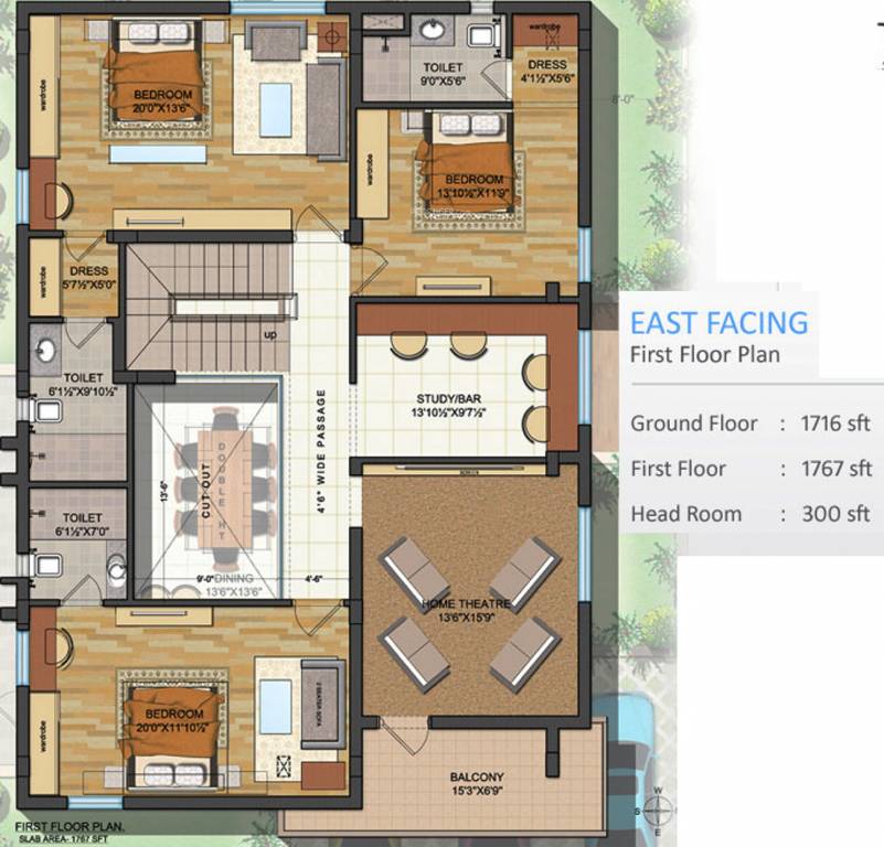  villas Floor Plan First Floor Plan